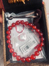 石玥珠寶精品8mm紅瑪瑙手串本命年轉(zhuǎn)運珠手鏈男女士款 水晶瑪瑙 曬單實拍圖