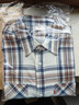Levi's李維斯秋冬男士英倫校園風(fēng)vintage高街翻領(lǐng)格紋襯衫外套 藍棕色格紋 M 曬單實(shí)拍圖