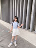 小豬彼特女童網(wǎng)球套裝兒童夏羽毛球速干衣運(yùn)動服訓(xùn)練冰絲大童夏季2025新款 4452白色 【速干短裙】 130 cm 曬單實(shí)拍圖