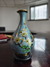 中外琺瑯美術(shù)館景泰藍花瓶 中式小花瓶 花瓶擺件工藝品 花瓶擺件客廳花瓶高檔 《春和景明》玉壺春瓶 曬單實拍圖