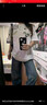 辰衣純純棉美式oversize國(guó)風(fēng)字母刺繡短袖t恤女2025夏季休閑百搭上衣服 白灰色（純棉優(yōu)質(zhì)版） L 曬單實(shí)拍圖
