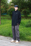 KOLON SPORT/可隆戶(hù)外長(cháng)袖T恤 男子吸濕排汗抗菌半拉鏈內搭上衣 LHZT5WNT11-BK 黑色 XL 180/100A 曬單實(shí)拍圖
