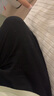 俞兆林單/兩件裝:純棉闊腿褲女2025新款夏季薄款潮流韓版休閑褲七分褲女 麻本色+黑色【兩件裝】 M 91-105斤 曬單實(shí)拍圖