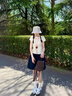 魯雅爾藏青色半身裙女夏季薄2025新款高腰顯瘦a字短裙小個(gè)子工裝五分裙 藏青色 L 曬單實(shí)拍圖