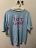 森馬（Semir）短袖T恤女中長(cháng)款寬松字母潮流個(gè)性2025新款夏季吸濕速干衣服 天空藍81110 S 曬單實(shí)拍圖