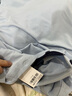 杉杉【輕奢桑蠶絲】夏裝男士透氣商務(wù)休閑短袖上衣T恤男父親節禮物 淺藍 L (175/92A) 曬單實(shí)拍圖