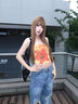 爾山集性感辣妹吊帶背心女夏外穿海島印花抹胸露背短款修身顯瘦無袖上衣 抹胸M碼【95-105斤】 曬單實(shí)拍圖