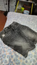 謙集（QIANJI）夏季薄款牛仔短褲男寬松潮牌輕奢內印花中褲時(shí)尚潮流刺繡五 黑灰色 【IT5181黑灰】 31 建議體重130-138斤穿 曬單實(shí)拍圖