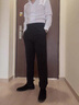 啄木鳥英倫雅痞那不勒斯高腰西褲男士春秋季商務(wù)休閑褲子男裝直筒長褲 黑色 31 曬單實(shí)拍圖
