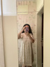頂瓜瓜頂呱呱睡裙女純棉夏抗菌彩棉印花可外穿短袖家居裙女彩棉米165 曬單實(shí)拍圖