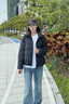 波司登（BOSIDENG）2025新款輕薄羽絨服女短款立領90絨寬松休閑保暖外套B250135304 夜空黑|8F44 S 160/84A 體重約100-110斤 曬單實拍圖