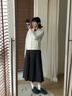 美力城鵝絨羽絨服2024新款輕薄內(nèi)膽貼身短外套三防面料連帽戶(hù)外運(yùn)動(dòng)風(fēng) 鉑金白（拼接款） S 155/80A 曬單實(shí)拍圖