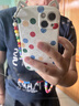 正屋劉詩詩同款彩色波點多巴胺蘋果13手機殼iphone15斜挎14promax背帶鏈條12貓耳小蠻腰11掛脖7手鏈8pl 【彩色波點】貓耳小蠻腰+斜挎珠鏈+珠子手鏈 iPhone 15 曬單實拍圖