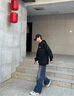 STA官方店2025秋冬款潮牌運(yùn)動(dòng)衛(wèi)衣男女款復(fù)古重磅休閑套頭連帽衫外套 黑色【加絨款】 M 曬單實(shí)拍圖