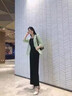 冰絲闊腿褲女2025夏季高腰寬松直筒褲加肥加大寬松女褲薄款褲子潮 黑色【九分褲】高端冰絲闊腿 L 【120-140】斤可穿 曬單實拍圖