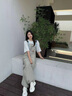 KAMA卡瑪工裝連體背帶褲女款運(yùn)動(dòng)褲夏季復(fù)古寬松哈倫褲山系戶外神褲 綠色 M 曬單實(shí)拍圖