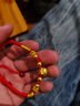 蒂蔻（Tico）生日禮物本命年十二生肖羊足金古法金珠黃金轉(zhuǎn)運珠手鏈3D硬金羊 曬單實拍圖