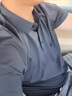 石末（SHIMO）高端品牌男裝冰絲短袖t恤男士2025夏季新款商務(wù)休閑純色翻領(lǐng)體恤 高檔寶藍色【品牌男裝】 XL 推薦【131-150斤】 曬單實拍圖