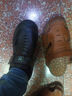 蜻蜓牌夏季新款軟底皮涼鞋男真皮休閑鏤空涼皮鞋男百搭透氣洞洞鞋 淺棕色 44 曬單實(shí)拍圖