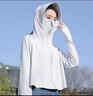 蕉下森林upf50+女冰絲2025夏季新款透氣斗篷式防曬衣服 淺灰色-斗 淺灰色黑膠帽檐-斗篷款 均碼 [80-150斤] 曬單實(shí)拍圖