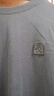 杰克·瓊斯（JACK&JONES）男裝短袖男商務通勤潮涼感華夫格logo皮標圓領短袖T恤男夏季衣服 E39 水泥灰 M (175) 曬單實拍圖