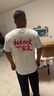 第五部落 短袖班服t恤定制工作服文化衫廣告衫七夕情侶聚會(huì)團(tuán)隊(duì)服印logo字 舒適款全棉白色 XL 曬單實(shí)拍圖