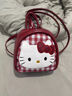 三麗鷗（SANRIO）感可愛(ài)卡通Hellokitty迷你包包女2025新款時(shí)尚洋氣百搭雙肩包 紅格子 曬單實(shí)拍圖