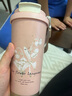 貝瑟斯保溫杯女士咖啡杯學(xué)生鈴蘭花水杯喝水316不銹鋼粉色杯子 曬單實(shí)拍圖