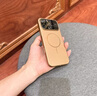 魔巖Magsafe磁吸適用蘋果16pro手機殼iPhone16promax新款16鏡頭全包防摔保護套高級感男女秒變17硬殼 【沙漠金】磁吸-防指紋手汗+贈鋼化膜 iPhone 16 pro 曬單實拍圖