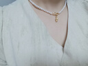 周大生淡水珍珠項鏈女s925銀扣子鎖骨鏈環(huán)環(huán)相扣送女友生日禮物 曬單實拍圖