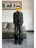 7家優(yōu)品微喇牛仔褲男士春夏季新款美式復(fù)古潮牌寬松休閑直筒修身長(zhǎng)褲子男 HC-2002黑色 XL 曬單實(shí)拍圖