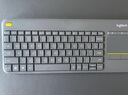 羅技（Logitech）K400Plus無線鍵盤觸控 安卓智能電視電腦筆記本辦公鍵盤  帶無線2.4G接收器 黑色 曬單實拍圖