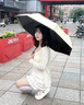 左都（ZUODU）遮陽傘防曬防紫外線便攜小巧輕便折疊輕便太陽傘女五折防曬晴雨傘 曬單實拍圖