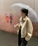 JRET短款夾克外套女2025春秋新款韓版時尚休閑小個子翻領棒球工裝 卡其色 S 曬單實拍圖