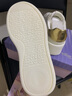 金利來(lái)（goldlion）女鞋2025春季牛皮松糕鞋休閑厚底增高板鞋G688510091白/金38 曬單實(shí)拍圖