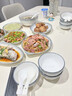 景西碗盤(pán)餐具家用碗碟套裝釉下彩餐具奶油風(fēng)餐具碗碟盤(pán)組合喬遷新居禮 【4.5碗】4人食 16件套 茶卡/高溫釉下彩健康瓷 曬單實(shí)拍圖