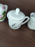 品聚德中式骨瓷辦公杯茶杯家用帶蓋水杯會(huì )議杯陶瓷蓋杯待客杯子定制LOGO 水墨蘭花骨瓷會(huì )議杯 1個(gè) 曬單實(shí)拍圖