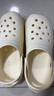 名創(chuàng)優(yōu)品（MINISO）洞洞鞋男女夏季外穿沙灘涼鞋防滑厚底踩屎感包頭涼拖鞋骨白42-43 曬單實(shí)拍圖
