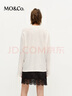 MO&Co.麻T恤2025春新品含亞麻水墨印花繡花描邊長袖MBE1TEE008 本白色 M 165 曬單實拍圖