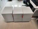 妍苒活動(dòng)柜辦公文件柜桌下鐵皮抽屜柜三抽矮柜移動(dòng)柜打印機儲物柜帶鎖 曬單實(shí)拍圖