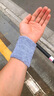 運(yùn)動護(hù)腕吸汗毛巾手套男女士跑步健身羽毛球籃球護(hù)手腕瑜伽擦汗套 灰色【2只裝】 8cm*8cm 曬單實(shí)拍圖
