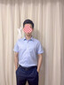 夢特嬌高端品牌男士短袖襯衫中年商務(wù)DP純棉正裝職業(yè)工裝免燙純色襯衣男 淺藍(lán) 41 曬單實(shí)拍圖