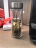 希諾（HEENOOR）雙層玻璃杯帶蓋過濾辦公室經(jīng)典泡茶杯男士商務(wù)耐熱玻璃水杯子 本色345ml 曬單實(shí)拍圖