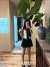 MR.KA韓系學(xué)院風(fēng)海軍領(lǐng)上衣套裝女夏設(shè)計感小眾短袖T恤高腰顯瘦百褶裙 海軍領(lǐng)上衣+半身裙 兩件套+配領(lǐng) M (建議90-105斤) 曬單實拍圖