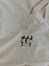 正肩刺繡小狗V領(lǐng)短袖T恤女2025新款夏季設(shè)計(jì)感小眾寬松百搭女上衣 花灰色 M 曬單實(shí)拍圖