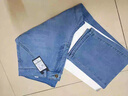 啄木鳥(niǎo)高端八分牛仔褲男秋季2025新款修身直筒九分彈力松緊腰休閑褲子男 復古藍-8分褲 31 （建議體重130-140斤） 曬單實(shí)拍圖