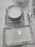 瓊璠昉高級景德鎮輕奢碗碟盤(pán)套裝家用骨瓷餐具套裝盤(pán)喬遷新居新婚送禮盒 藍星【10人配置】 62件套 曬單實(shí)拍圖