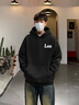 LEEREDPOI潮牌寬松套頭衛(wèi)衣男韓版連帽印花休閑長(zhǎng)袖t恤男女同款春秋外套 黑色 XL （建議130-145斤） 曬單實(shí)拍圖