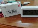 得力（deli）2025新款全自動(dòng)智能背光電子時(shí)鐘充電計(jì)時(shí)器鬧鐘起床神器家用學(xué)生兒童房床頭鐘開(kāi)學(xué)升學(xué)必備 【充電款溫濕度鬧鐘】珍珠白+線 曬單實(shí)拍圖