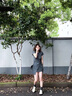 妙奕嘉a字連衣裙裙子女夏季2025新款小個(gè)子氣質(zhì)套裝遮肚子大碼高級(jí)氣質(zhì) 圓領(lǐng)茶歇法式灰色收腰短袖連衣裙 M 【建議80-95斤】 曬單實(shí)拍圖